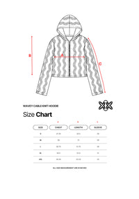 WAVEY CABLE KNIT HOODIE