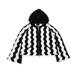 WAVEY CABLE KNIT HOODIE